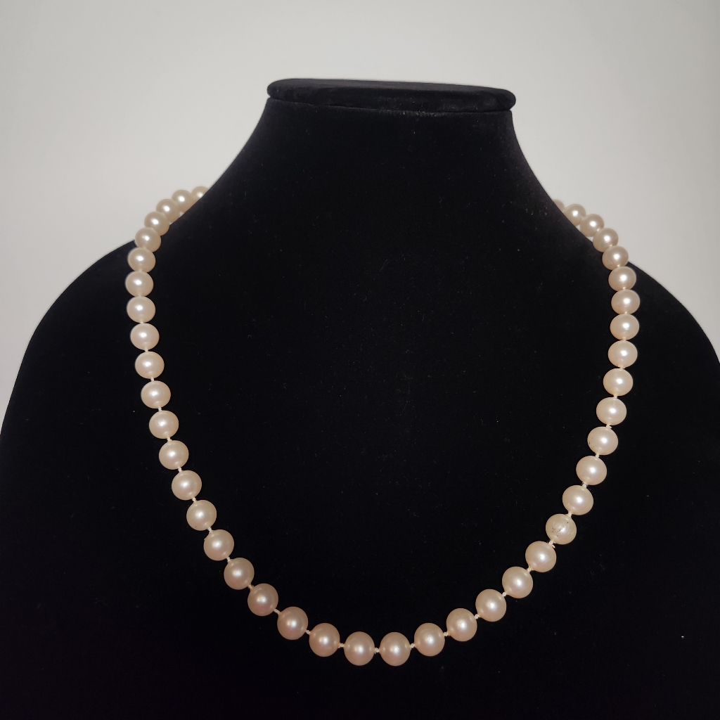 Stringed Faux Pearl Beaded Necklace